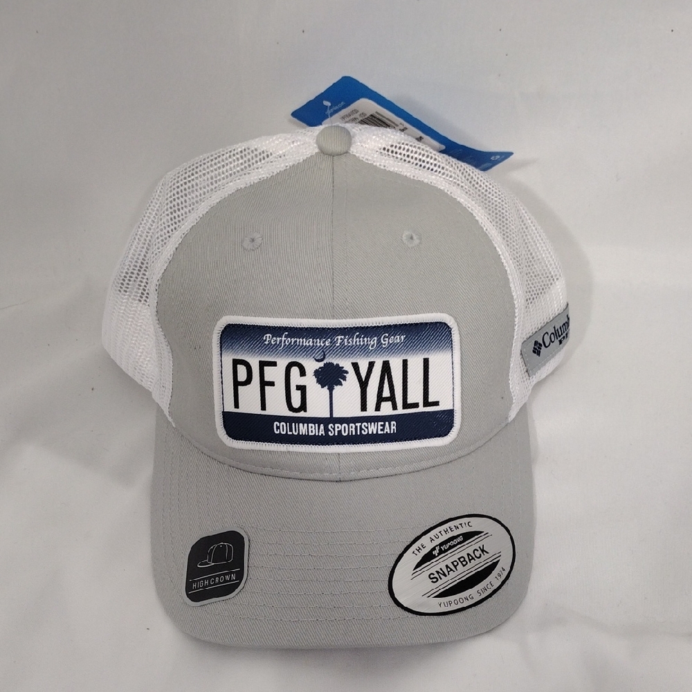 NWT Columbia PFG License Plate Y'all Snapback Hat